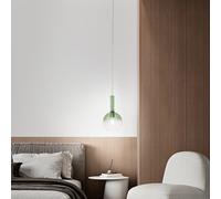 sospensione vetro e metallo verde trasparente sfumato Lollipop d.20cm 1 luce attacco E27 Rosone non incluso