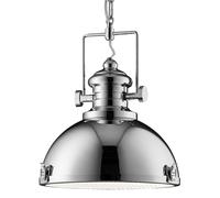 Searchlight Lampada a sospensione in metallo, design industriale, colore cromo Searchlight