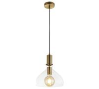 Sospensione Contemporanea Margherita Acciaio Ottone Vetro 1 Luce E27