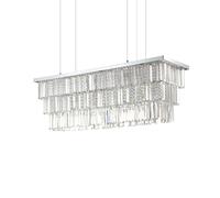 Sospensione Contemporanea Martinez Metallo-Cristallo Cromo 8 Luci E14