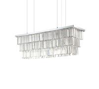 Sospensione Contemporanea Martinez Metallo-Cristallo Cromo 8 Luci E14