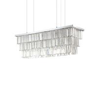 Sospensione Contemporanea Martinez Metallo-Cristallo Cromo 8 Luci E14