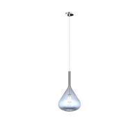 Sospensione Contemporanea Kona Metallo Cromo Vetro Blu 1 Luce E27 [EEK: A++]