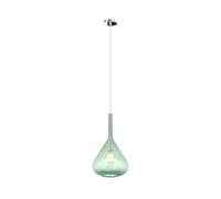 Sospensione Contemporanea Kona Metallo Cromo Vetro Verde 1 Luce E27 [EEK: A++]