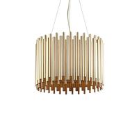 IDEAL LUX Lampada a sospensione PAN SP5 contemporanea metallo oro 5 luci E27 Mod. 208817