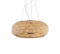 IDEAL LUX Sospensione Pasha' SP14 Metallo-cristallo Oro 14 luci E14