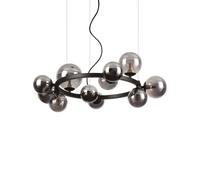Sospensione Contemporanea Perlage Metallo Nero 11 Luci G9 3W 3000K Luce Calda