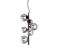 Sospensione Contemporanea Perlage Metallo Nero 6 Luci G9 3W 3000K Luce Calda