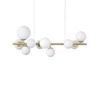 Sospensione Contemporanea Perlage Metallo Ottone 10 Luci G9 3W 3000K Luce Calda