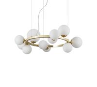 Sospensione Contemporanea Perlage Metallo Ottone 11 Luci G9 3W 3000K Luce Calda