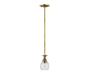 Sospensione Contemporanea Plantation Ottone Bronzo Brunito Vetro 1 Luce E27
