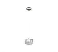 Sospensione Contemporanea Rubik Metallo Cromo Diffusore Cristallo 1 Luce G9