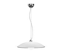 Sospensione Contemporanea Skirt Metallo Vetro Bianco 1 Luce E27 Ip20 D55