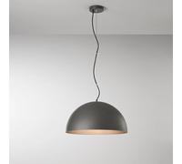 Steel sospensione in metallo grigio metallizzato e marrone metallizzato 1 luce attacco E27 d.50cm