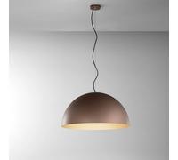 Steel sospensione in metallo grigio metallizzato e oro opaco 1 luce attacco E27 d.50cm