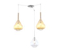 SOSPENSIONE CROMO 3 LUCI SPOSTABILE VETRI TR + 2X AM 1177CR-S3 S-TA