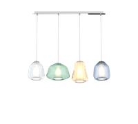 SOSPENSIONE CROMO 4 LUCI RETTANGOLARE (ALPHA VE) (BETA TR + BL) (GAMMA AM) 1176CR-S4 R ABG-MC