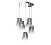SOSPENSIONE CROMO TONDA 5 LUCI CROMO 1164CR-S5 T-CR