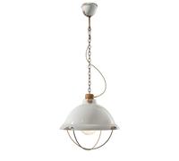 SOSPENSIONE D.40 CON GABBIA INDUSTRIAL VINTAGE BIANCO C1680VIB