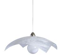 Sospensione D50 1xE27 Montatura Cromo-Trasparente Vetro Lastra Astratto E-Energy Roberta