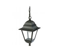 Sospensione Da Esterno Contemporanea Old Alluminio E Vetro Nero 1 Luce E27