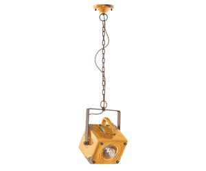 Sospensione da interno a in Ferro e materiale Ceramico URBAN RETRO' dimensione 23x16x h 95 cm peso 3,10 kg - Attacco Lampada E 27 Vintage Giallo giallo