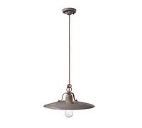 Sospensione da Interno COUNTRY RETRO IN MATERIALE CERAMICO Diametro ? 40cm 1,70 kg - Attacco Lampada E27 max 77W interno VINTAGE Tortora tortora