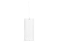Sospensione da soffitto RICCIONE Ø17xh38 cm polimetilmetacrilato e polipropilene opalino materiale plastico riciclabile texture bianco bianco