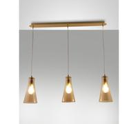 Sospensione Dafne Ambra 3 Luci Fabas Design Collezione Elegante per Casa