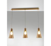 Sospensione Dafne Ambra 3 Luci Fabas Design Collezione Elegante per Casa