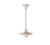 Sospensione Deco Voilà Ceramica Azzurro Crema 1 Luce E27
