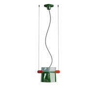 Sospensione Decò Yakitori Ceramica Azzurro Verde Bali Metallo Rosso 1 Luce E27