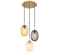 Sospensione Devin 3 luci Ø 360x1200 mm Oro - opaco