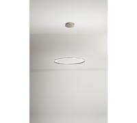 Sospensione Edge in alluminio colore grigio a LED 86W 6020LM - 3000K doppia emissione d.60cm