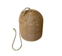 Lampada a sospensione nomade - LUMISKY - HANG BOHEME - H35 cm - Polyrattan con corda - LED bianco caldo e bianco dimmerabile