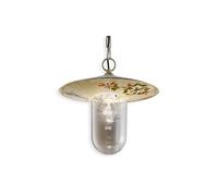 Sospensione Esterno Classica Genova Metallo E Ceramica Bianco Sfumato 1 Luce E27