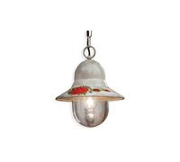 Sospensione Esterno Classica Imperia Metallo Ceramica Bianco Sfumato 1 Luce E27