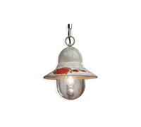 Sospensione Esterno Classica Imperia Metallo Ceramica Bianco Sfumato 1 Luce E27