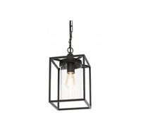 Lampada A Sospensione Da Esterno Contemporanea Domus Alluminio E Termoplastica Nero 1 Luce E27