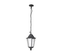 Sospensione Esterno Sawyer Alluminio Nero 1 Luce E27 Ip44