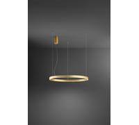 Sospensione Etere in metallo e alluminio oro a LED 87W 6090Lm 3000K diffusori in silicone dimmerabile d.100cm