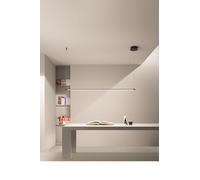 SOSPENSIONE GENIUS ORIZZONTALE NERO LED 3000K 1380LM 28W DIMMERABILE L.160CM