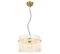 Globo Lighting Gorley lampada sospesa 1x60 W bianco-trasparente-oro 15698HM