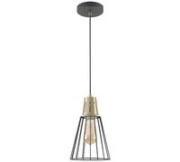 Sospensione GTV KALIOPE, plafoniera, 8068, AC220-240V, 50/60Hz, 1*E27, max. 40 W, IP20, diametro 18 cm, singolo nero/oro