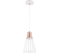 Sospensione GTV KALIOPE, plafoniera, 8235, AC220-240 V, 50/60 Hz, 1*E27, max. 40 W, IP20, diametro 18 cm, singolo bianco/argento