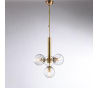 Sospensione in ferro bronzato spazzolato 4 luci Armonia