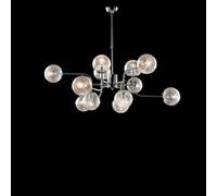 Lampadario Moderno Ikarus Metallo Cromo 12 Luci E14