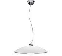 Sospensione Contemporanea Skirt Metallo Vetro Bianco 1 Luce E27 Ip20 D55