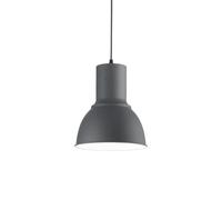 Sospensione Industrial-Minimal Breeze Metallo Grigio 1 Luce E27 D23,5Cm