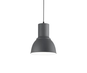 Sospensione Industrial-Minimal Breeze Metallo Grigio 1 Luce E27 D23,5Cm